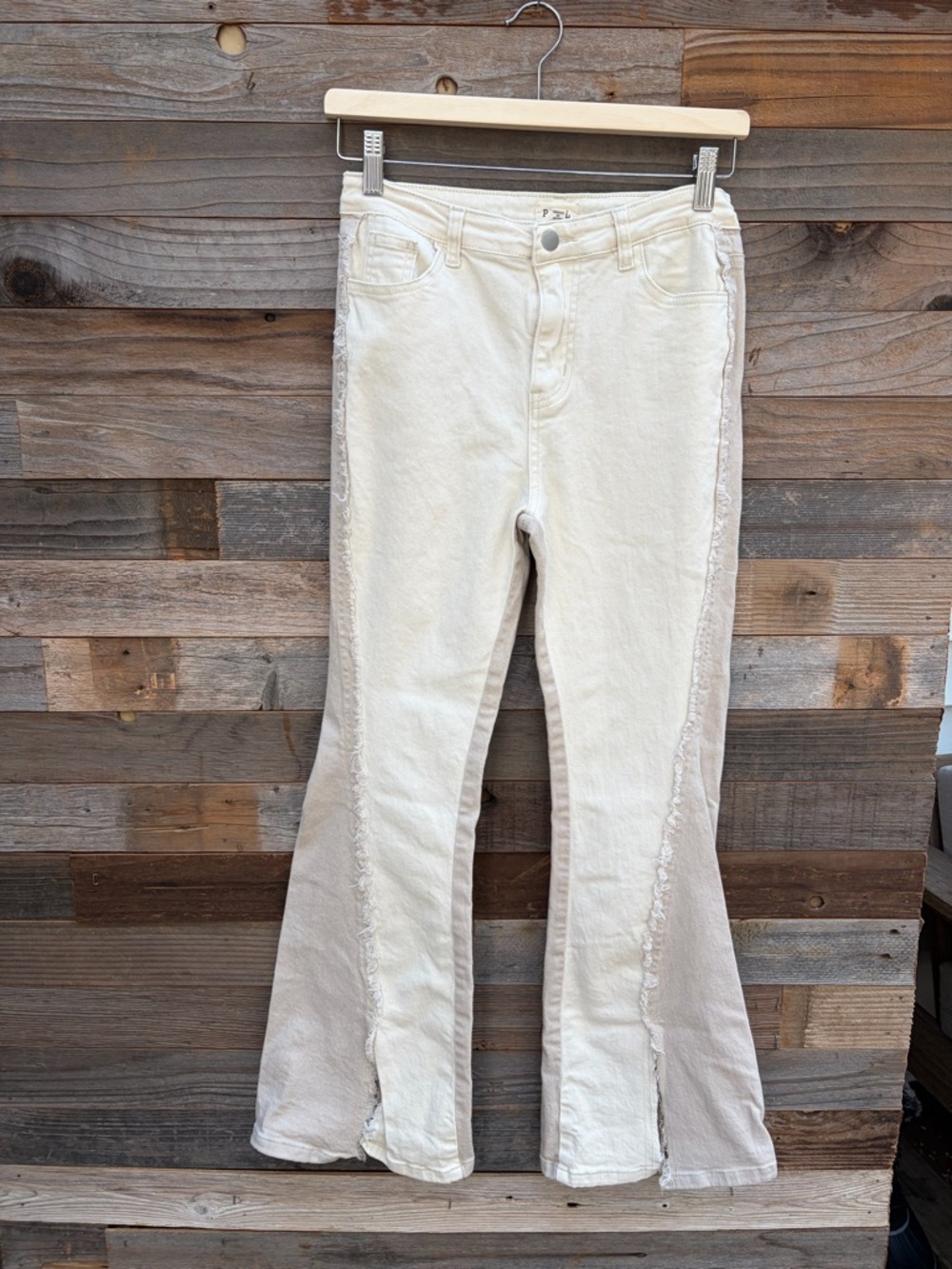 POL White Denim High-Rise flare Jeans
